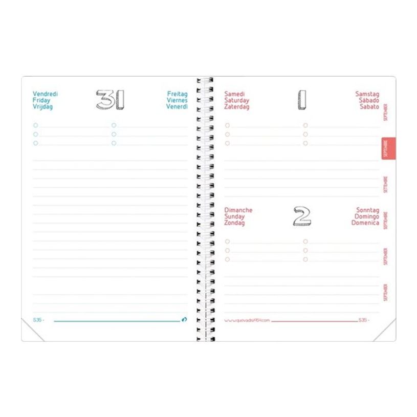 3371010409242-Agenda Oslo Noir 1 Jour par page 12X17cm Quo Vadis -P_79426090_1-2