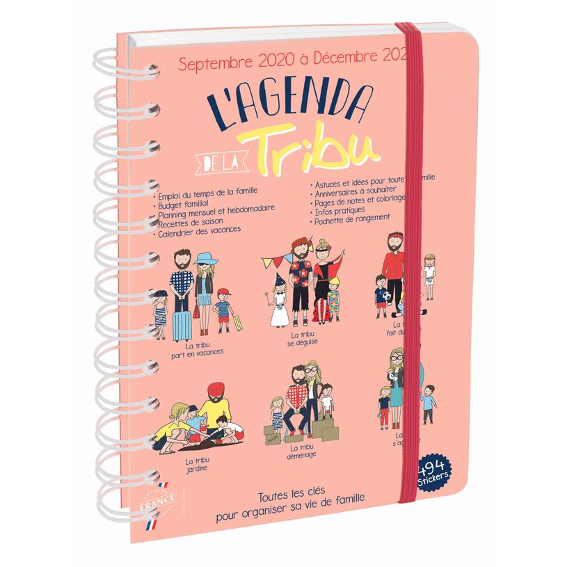 3371010410507-Agenda De La Tribu spiralé - 1 semaine sur 2 pages - 15 x 21 cm - Quo Vadis-P_79426094_1-0