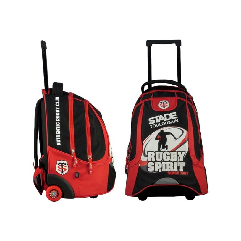 Valise Cabine Stade Toulousain Rugby - Officielle 19 Pouces - ABS, 4 Roues, Cadenas - Collection Fan
