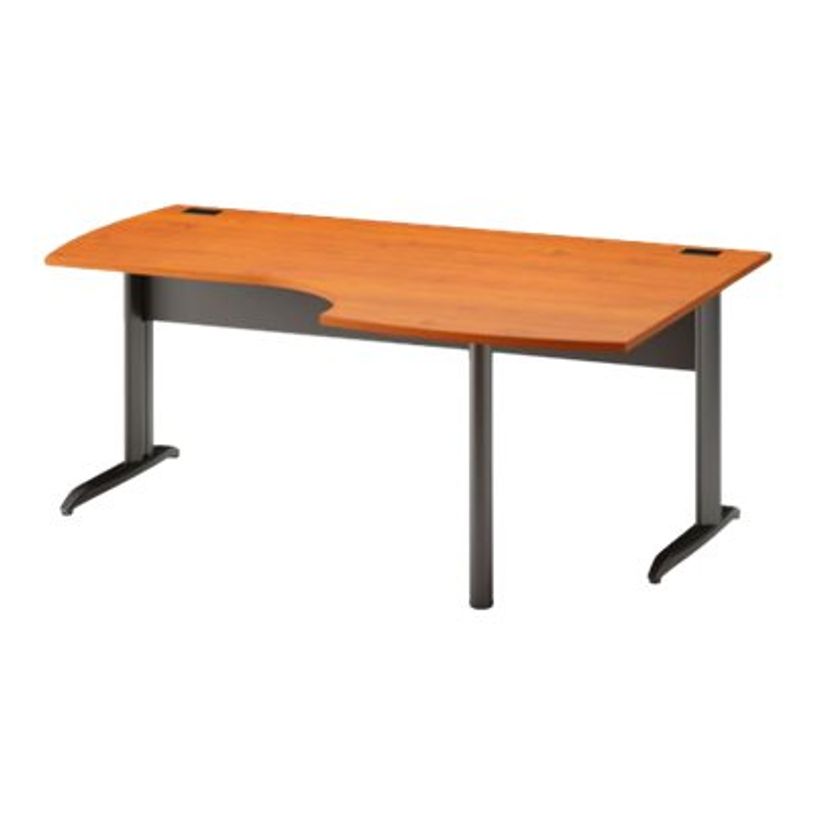 3483600741059-Bureau compact à droite JAZZ+ - 180 cm - Pieds métal - Aulne-P_79426176_1-0