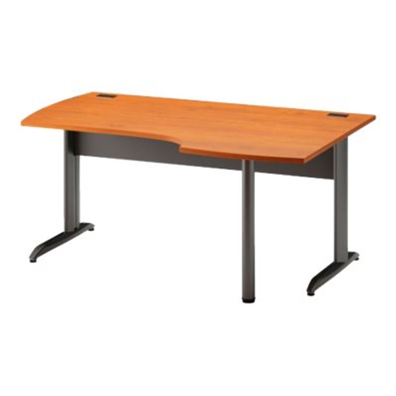 3483600753427-Bureau compact à droite JAZZ+ - 160 cm - Pieds métal - Aulne-P_79426184_1-0