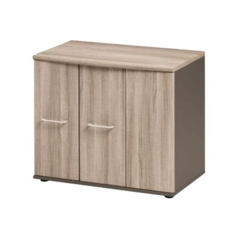 3483600775467-Rangement bas JAZZ+ - L80 x H71 x P48 - 3 portes - Chêne gris-P_79426187_1-0