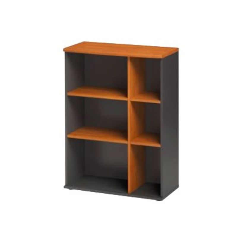 3483600783769-Bibliothèque mi-haut JAZZ+ - L80 x H112 x P39 - 6 niches - Aulne-P_79426190_1-0