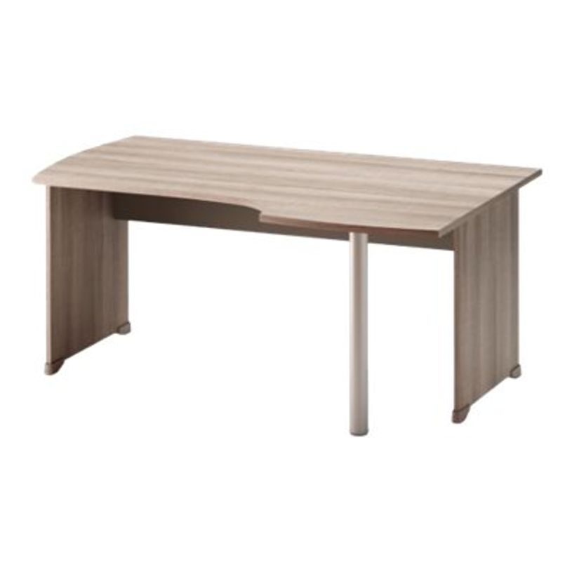 3483600783929-Bureau compact à droite JAZZ+ - 160 cm - Pieds panneaux - Chêne gris-P_79426196_1-0