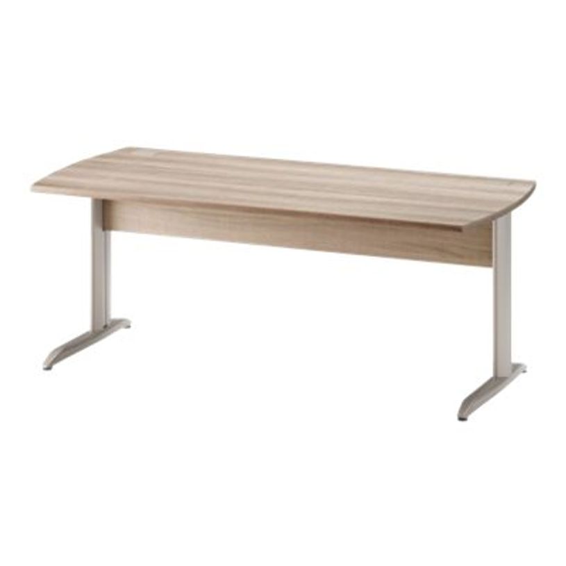 3483600784032-Bureau JAZZ+ - 180 cm - Pieds métal - Chêne gris-P_79426206_1-0