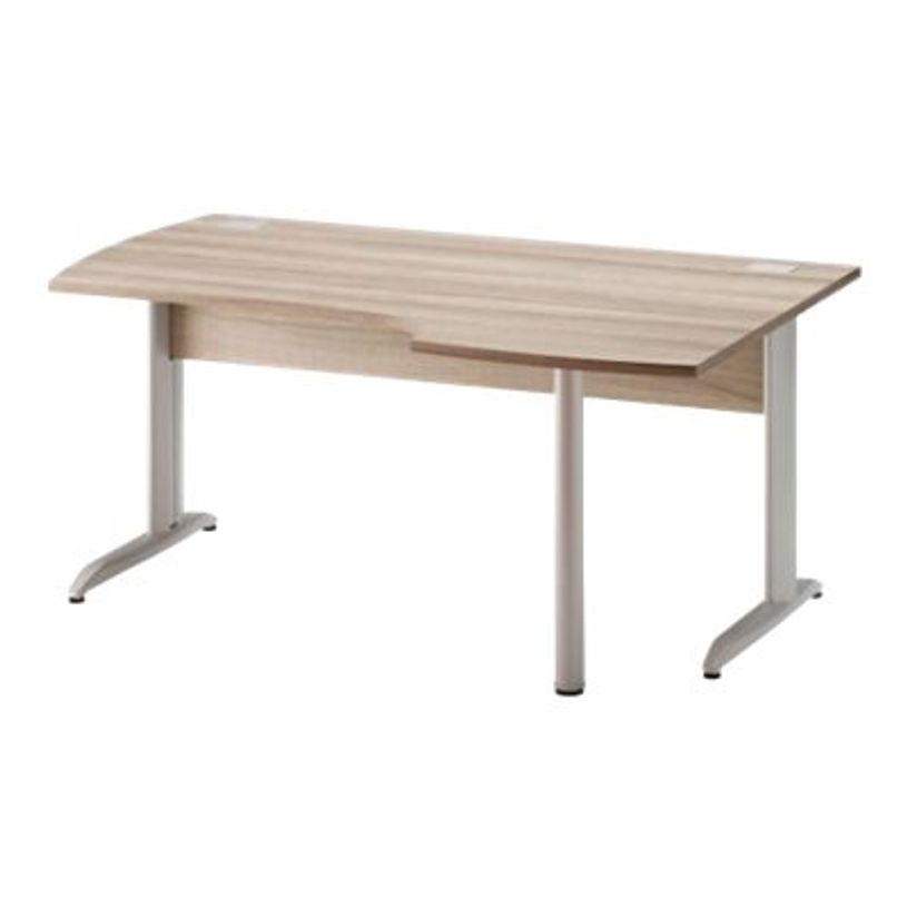 3483600784193-Bureau compact à droite JAZZ+ - 160 cm - Pieds métal - Chêne gris-P_79426220_1-0