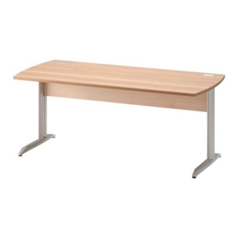 3483600784513-Bureau JAZZ+ - 160 cm - Pieds métal - Hêtre-P_79426251_1-0