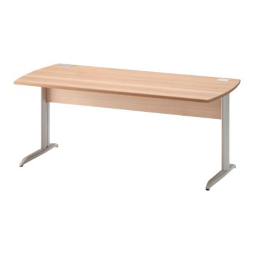 3483600784520-Bureau JAZZ+ - 180 cm - Pieds métal - Hêtre-P_79426252_1-0