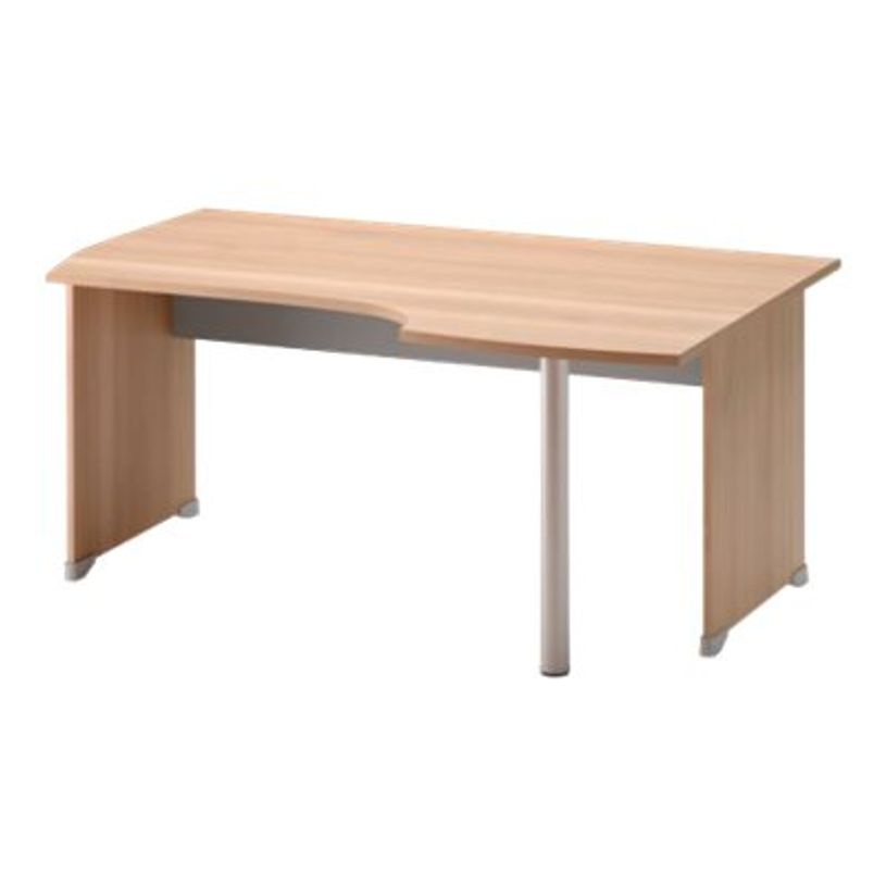 3483600784643-Bureau compact à droite JAZZ+ - 180 cm - Pieds panneaux - Hêtre ambré-P_79426262_1-0