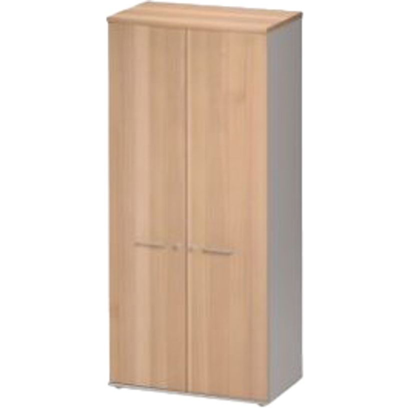 3483600784797-Armoire haute JAZZ+ - L80 x H183 x P48 - 2 portes - 4 étagères - Hêtre-P_79426277_1-0