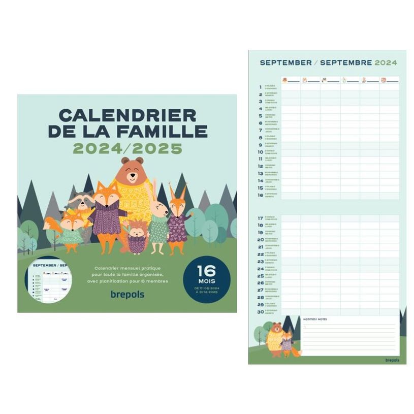 5412303145145-Calendrier de la famille 16 mois - 29 x 29 cm - Brepols-P_79426517_1-0
