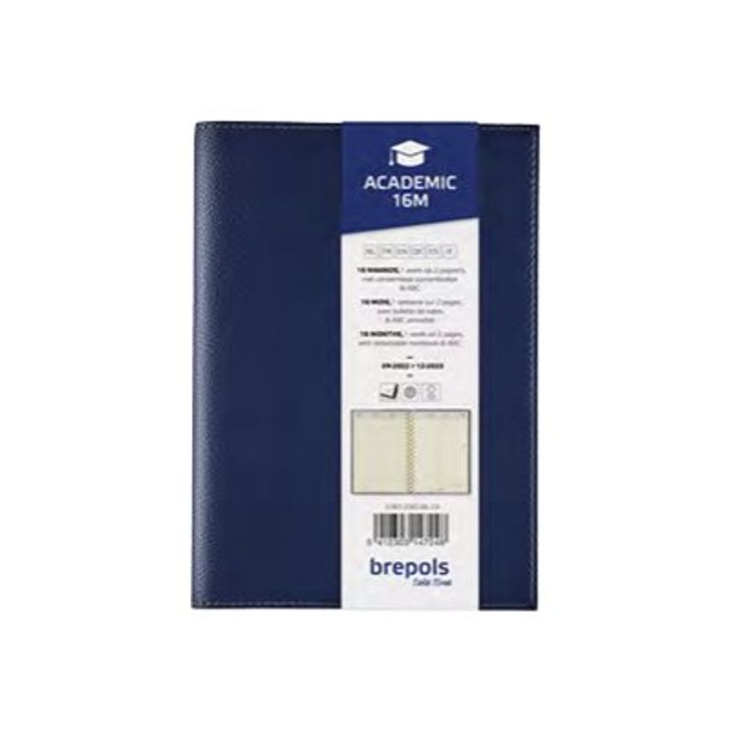 5412303147248-Agenda Calpe Academic 16 mois - 1 semaine sur 2 pages - 15 x 21 cm - bleu - Brepols-P_79426525_1-1