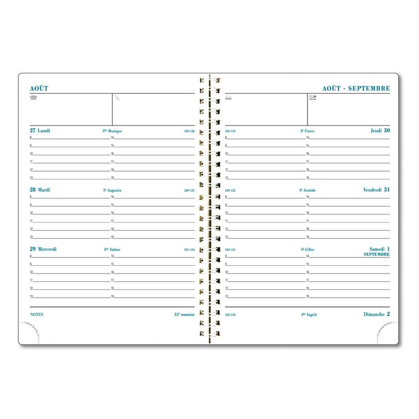3660942057639-Agenda Vérone - 1 semaine sur 2 pages - 16 mois - 14 x 18 cm - disponible dans différente-P_79426533_4-3