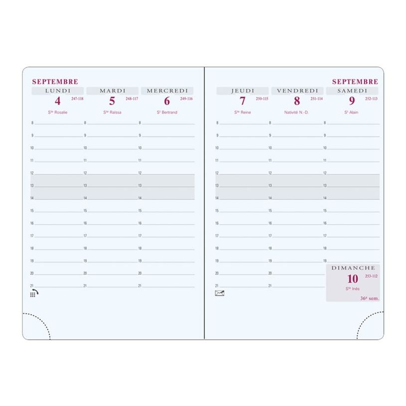 3660942060400-Agenda de poche Tweed - 1 semaine sur 2 pages - 10,5 x 15,5 cm - 12 mois - disponible dans dif-P_79426545_1-11