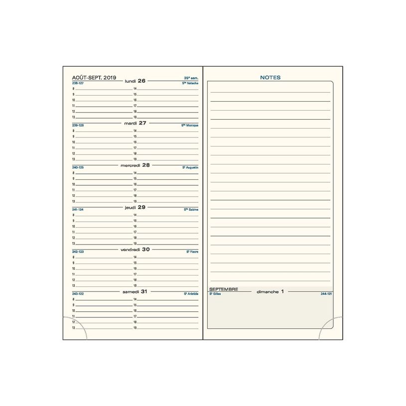3660942060417-Agenda de poche Tweed - 1 semaine sur 1 page - 9 x 17,5 cm - 12 mois - disponible dans diff-P_79426546_1-6