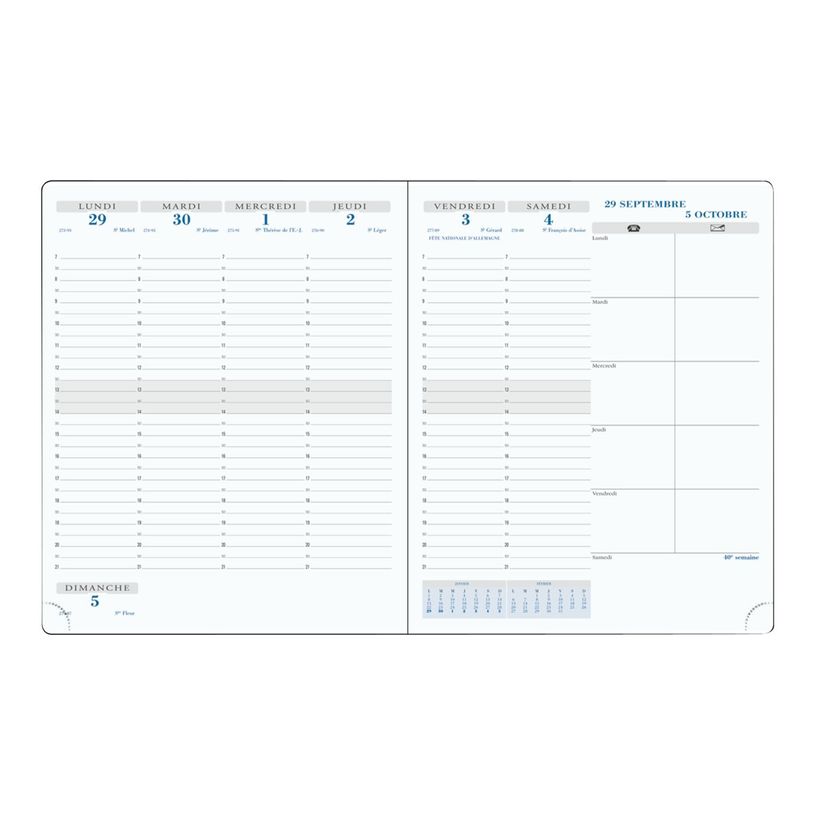 3660942060431-Agenda Tweed - 1 semaine sur 2 pages - 18,5 x 22,5 cm - 12 mois - disponible dans différen-P_79426548_1-6