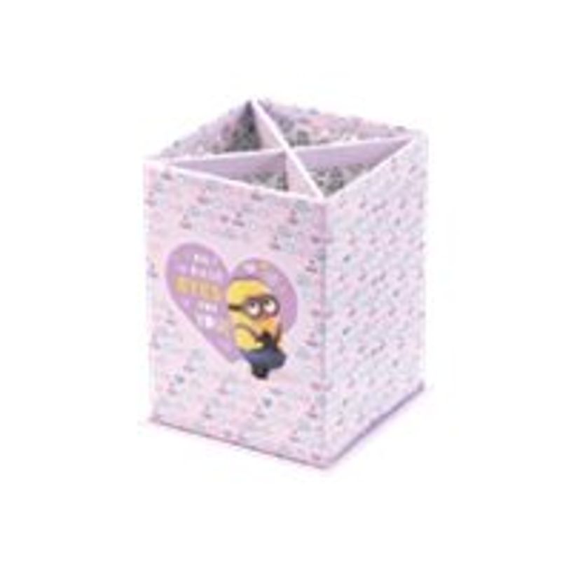 3329688127449-Les Minions - Pot à crayons rectangulaire modèle coeur - Clairefontaine-P_79427031_1-0