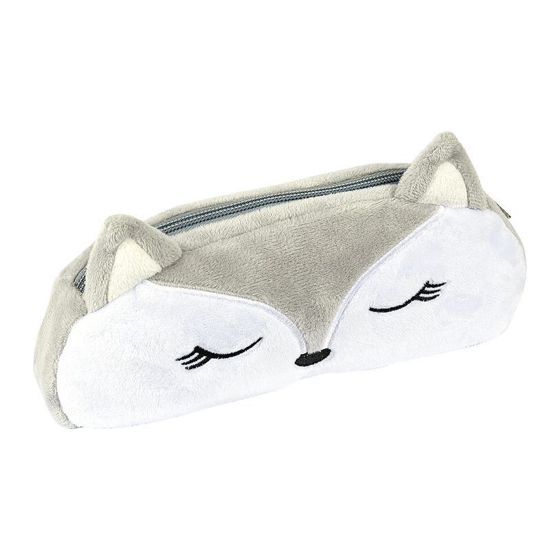 3108726488212-Trousse Cute façon peluche 1 compartiment - 4 formes disponibles - Oberthur-P_79427090_2-1