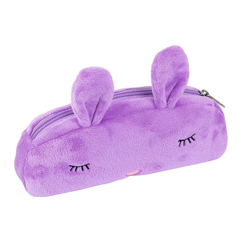3108726488212-Trousse Cute façon peluche 1 compartiment - 4 formes disponibles - Oberthur-P_79427090_3-2