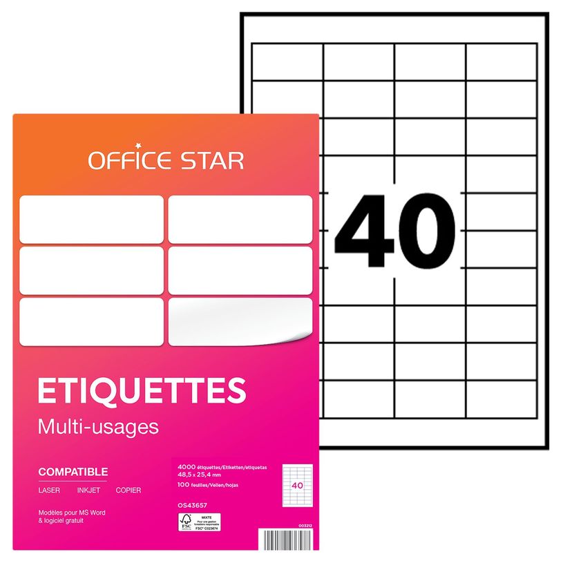 4004182436578-Office Star - 4000 Étiquettes multi-usages blanches - 48,5 x 25,4 mm - réf OS43657-P_79427621_2-0