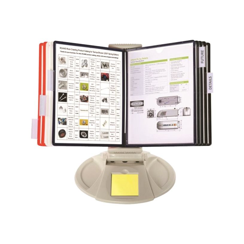 3660412031831-INOVSHOP - Lutrin de comptoir en plastique - fourni avec 10 pochettes A4 multi-coloris-P_79427790_2-1