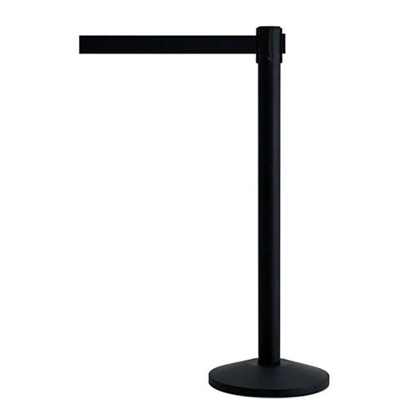 3660412031985-INOVSHOP - Poteau de guidage noir avec sangle rétractable noire-P_79427805_1-0