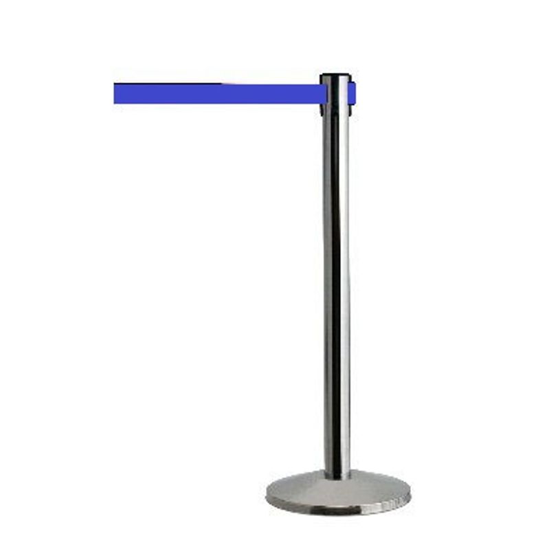 3660412032029-INOVSHOP - Poteau de guidage chromé avec sangle rétractable bleue-P_79427809_1-0