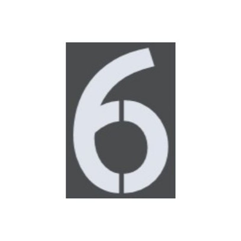 8711234016355-Pickup Home 3D Milan - Étiquette autocollante 100 mm - Chiffre 6 - gris-P_79427931_1-0