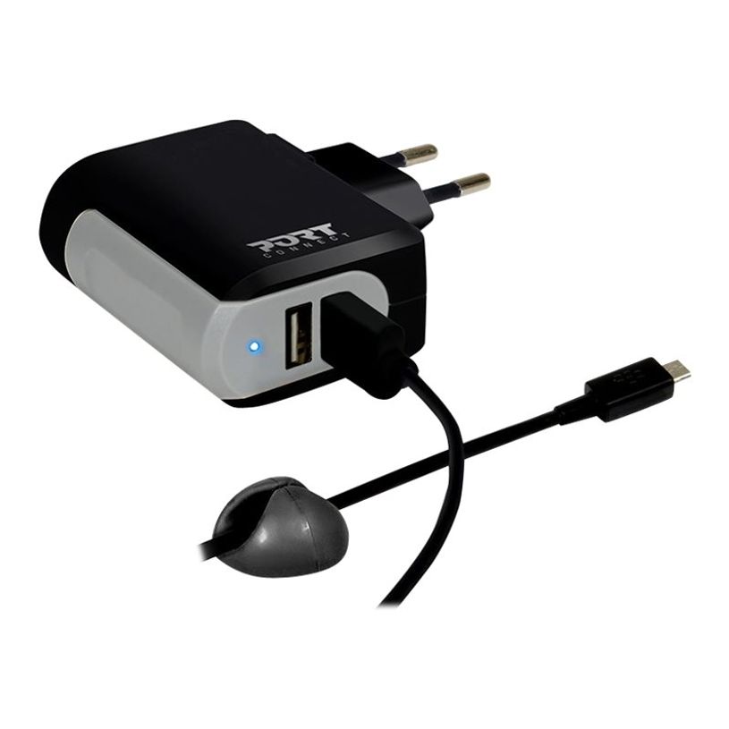3567049000172-Port Connect  - chargeur secteur pour smartphone - 2 USB + 1 câble de charge-P_79428049_1-0