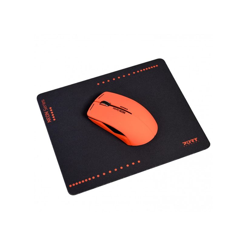 3567049005047-PORT Connect Néon - Souris sans fil + Tapis de souris - Fushia-P_79428056_2-1