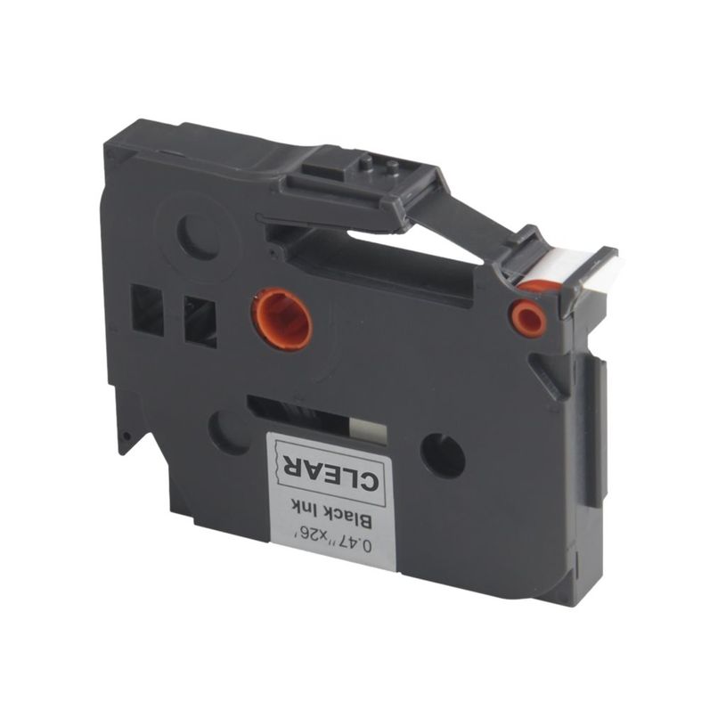 3700654265455-Ruban d'impression compatible Brother TZe131 - 1 rouleau (12 mm x 8 m) - fond transparent 