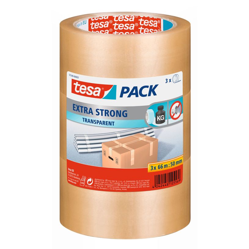 4042448125569-TESA - 3 Rubans Adhésifs d'emballage  - 50 mm x 66 m - transparent-P_79428176_1-0