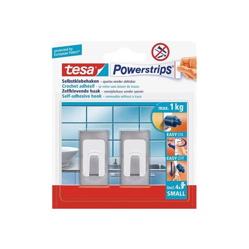 4042448231093-Tesa Powerstrips - 2 crochets métal - 4 languettes amovibles 45 x 23mm-P_79428179_1-0