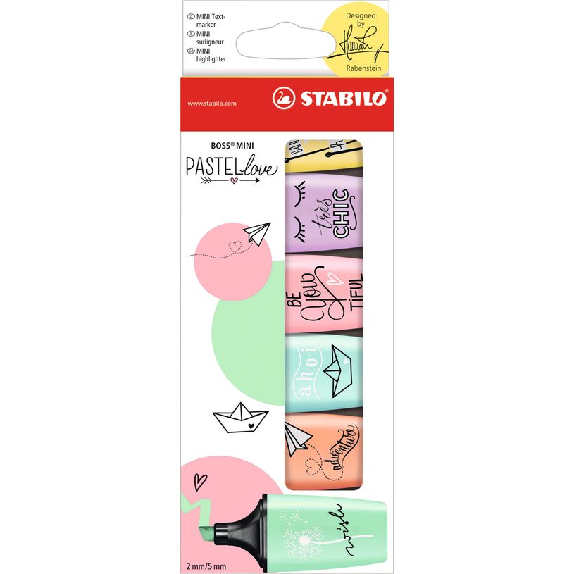 4006381514491-STABILO BOSS MINI Pastellove - Pack de 6 surligneurs pastel - couleurs assorties-P_79428394_1-0