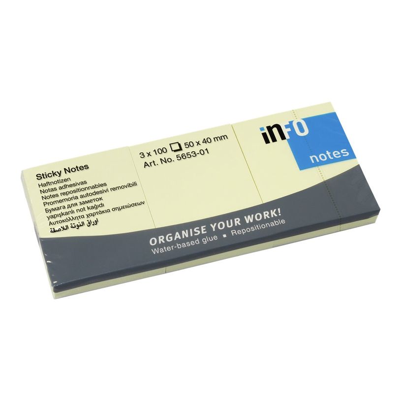 4044355777763-Global Notes - 4 lots de 3 Blocs notes adhésives de 100 feuilles - 50 x 40 mm - jaune-P_79428406_1-1