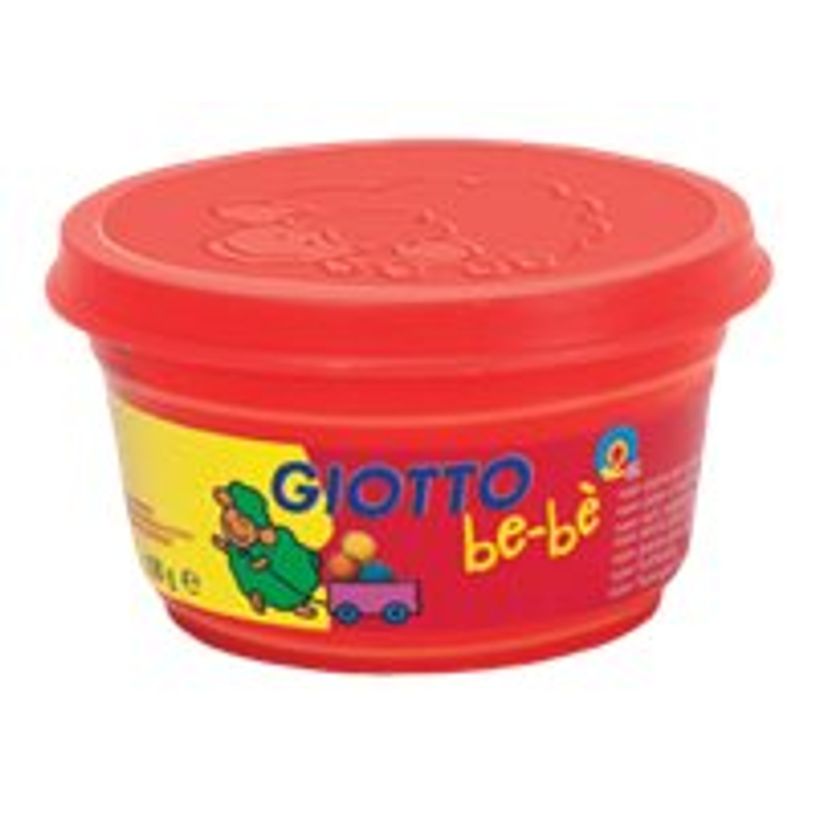 8000825464911-GIOTTO be-bè- pâte à modeler- 4 pots rouge, jaune, blanc et cyan- 100gr-P_79428417_3-2
