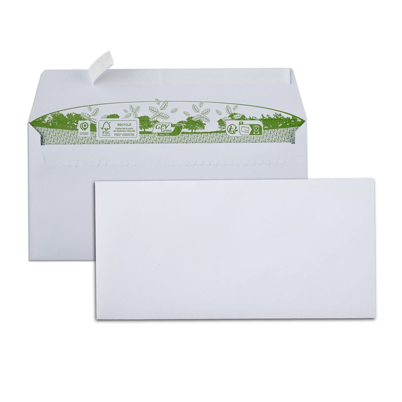 3250650321216-GPV Green - 40 Enveloppes recyclées DL 110 x 220 mm - 80 gr - sans fenêtre - bande adhésive--1