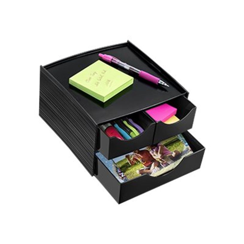 3462159007878-CEP First - Mini module de classement - 2 petits/1 grand tiroirs noir-P_79428573_1-0