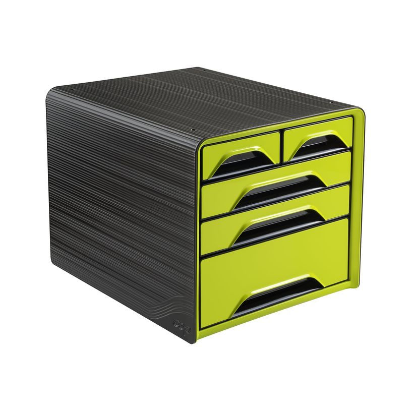 3462159011097-CEP Smoove - Module de classement 5 tiroirs - noir/vert-P_79428619_1-0