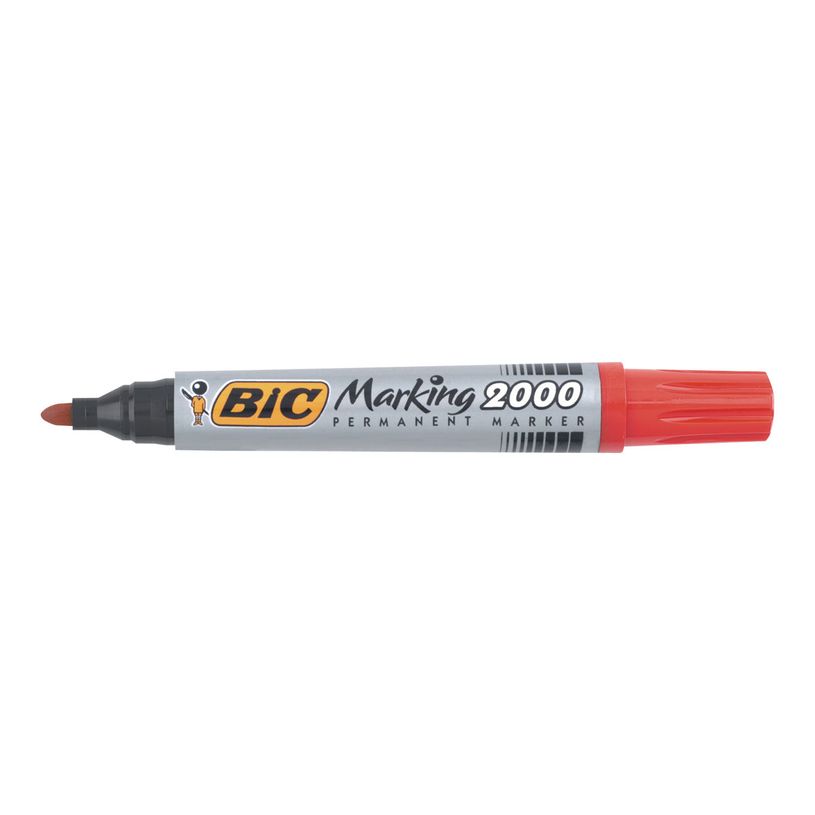 3086122000033-BIC MARKING 2000 - Pack de 12 marqueurs permanents - pointe ogive - rouge-P_79428638_6-5