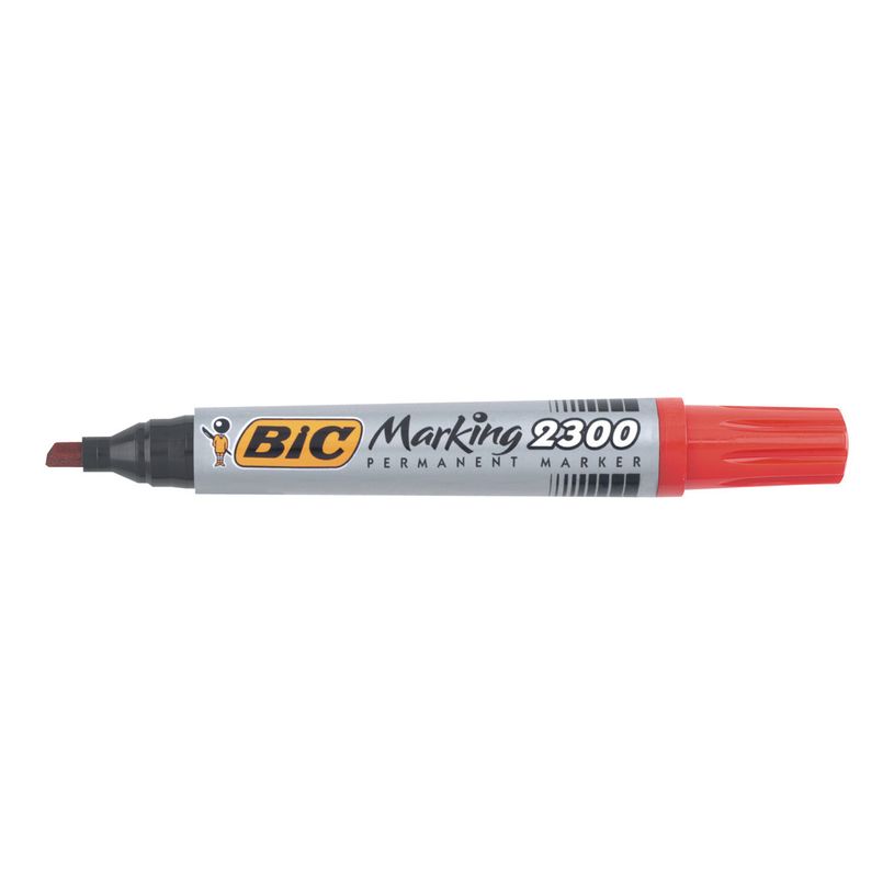 3086122300034-BIC MARKING 2300 - Pack de 12 marqueurs permanents - pointe biseau - rouge-P_79428641_6-5