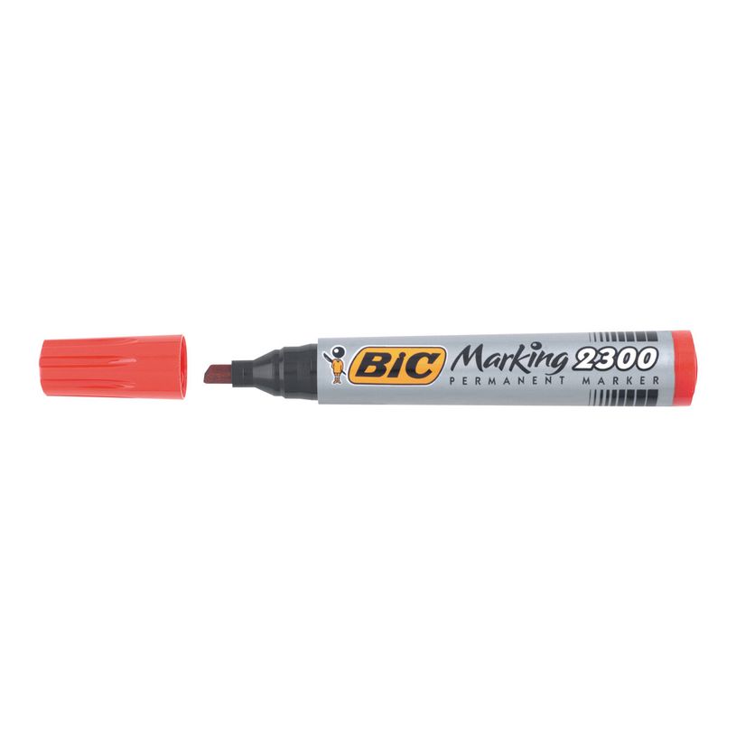 3086122300034-BIC MARKING 2300 - Pack de 12 marqueurs permanents - pointe biseau - rouge-P_79428641_7-6
