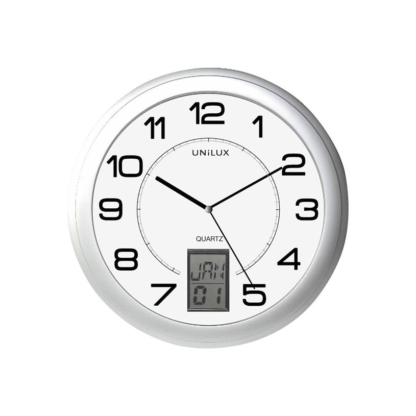 3595560007929-Unilux - Horloge intelligente Instinct - 30,5 cm - gris métal-P_79428682_5-3