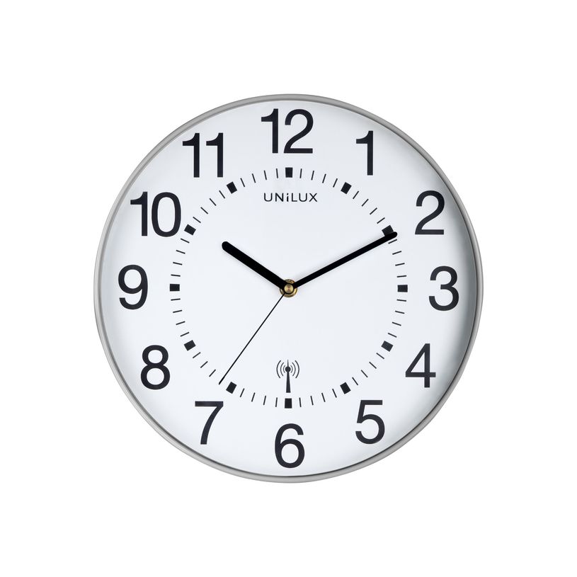 3595560024445-Unilux - Horloge Wave - mécanisme radio pilotée - 30 cm - gris métal-P_79428710_1-0