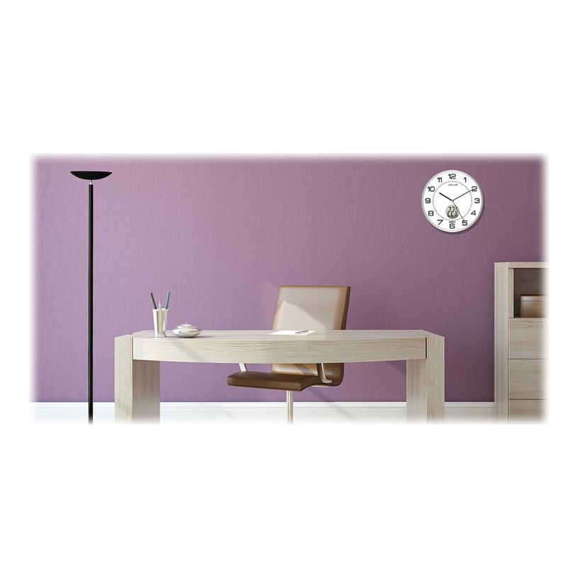 3595560025282-Unilux - Horloge intelligente Tempus - affichage température - 30,5 cm - gris métal-P_79428712_1-2