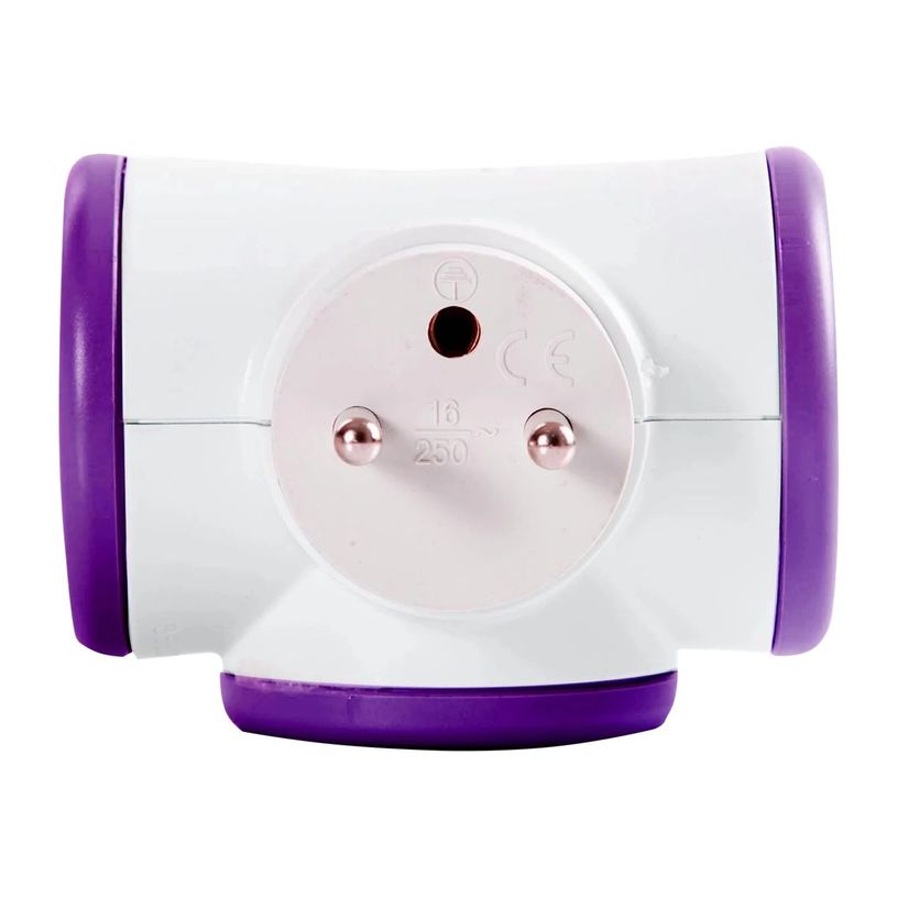 3760110685111-WATT & CO - Multiprise triplite rotative - blanc/violet-P_79428857_1-0