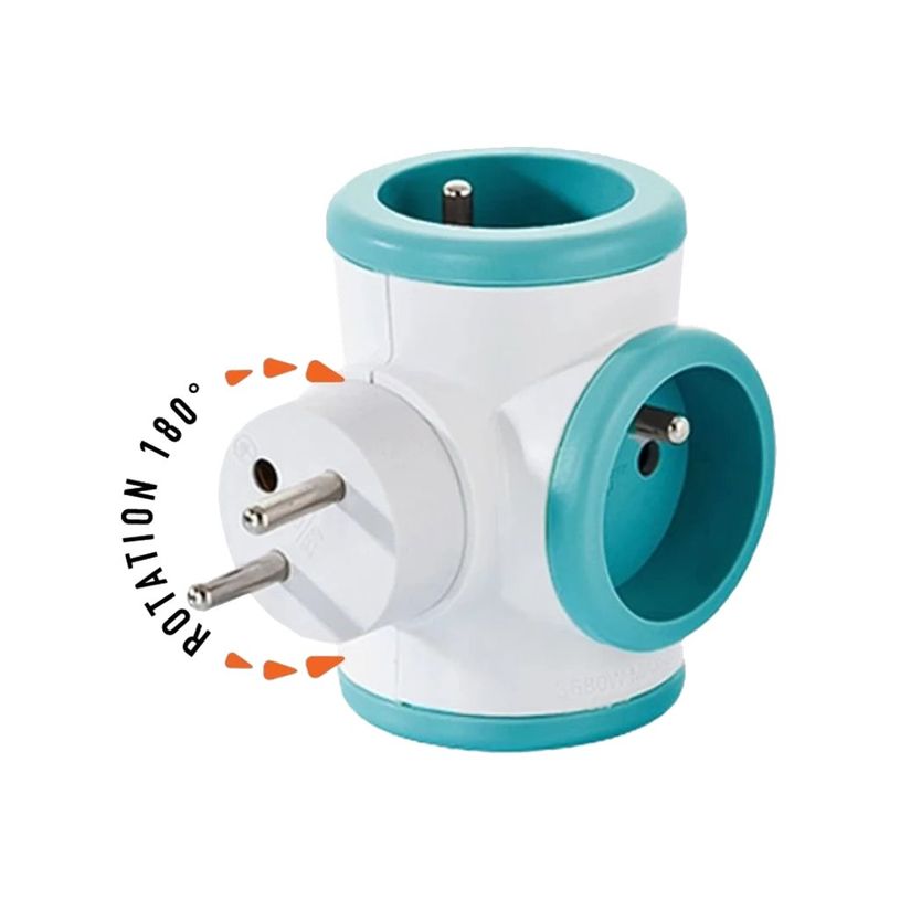 3760110685128-WATT & CO - Multiprise triplite rotative - blanc/turquoise-P_79428858_2-1