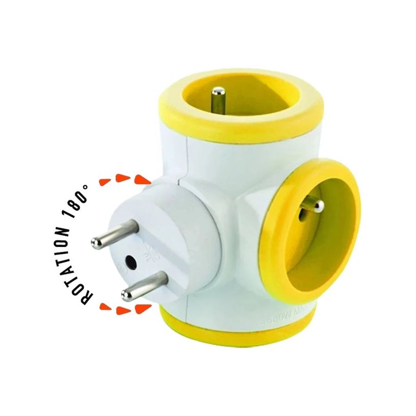 3760110685142-WATT & CO - Multiprise triplite rotative - blanc/jaune-P_79428859_2-1