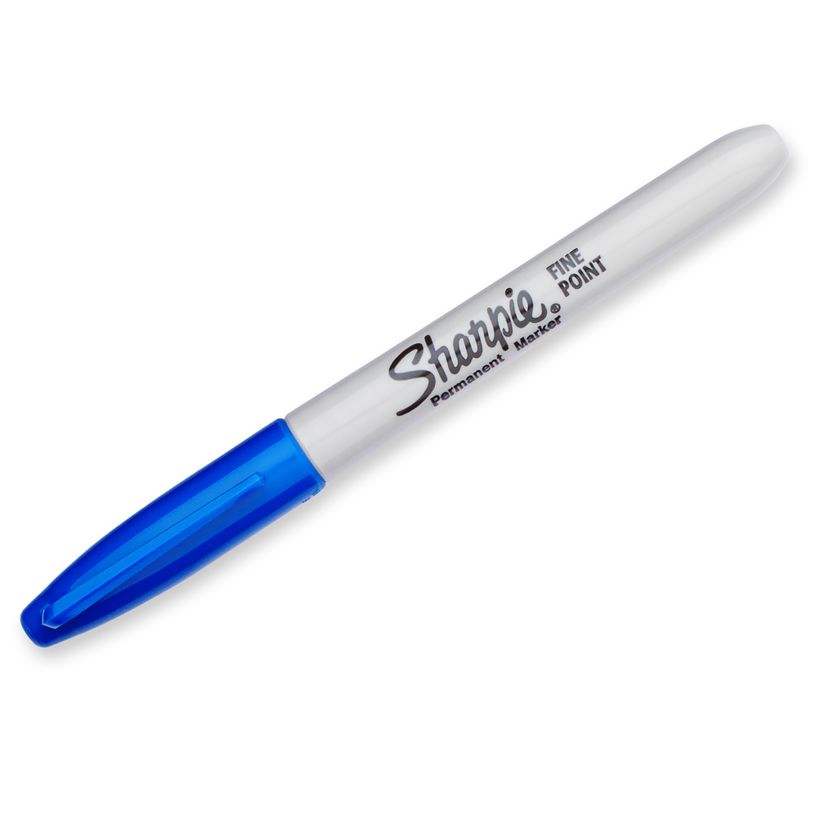 2012349432099-Sharpie - Pack de 12 marqueurs permanents - pointe fine - bleu-P_79428878_2-1