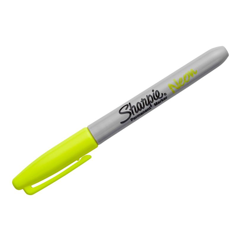 2012349432198-Sharpie - Pack de 12 marqueurs permanents - pointe fine - jaune neon-P_79428883_1-0